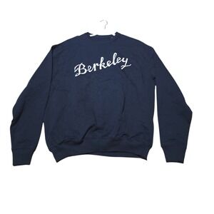 Berkeley Navy Blue Organic Cotton Sweatshirt Mens Large Stanley Stella STSU798